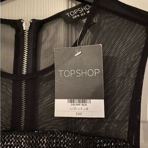 Topshop Black Sequin Mini Dress